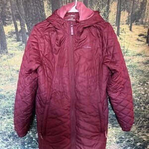 L.L.Bean Women's Red and Burgundy Jacket